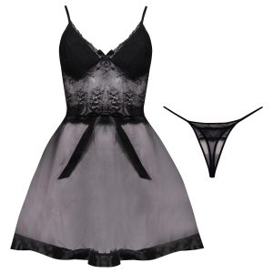 لباس خواب زنانه ماییلدا مدل 3685-820 رنگ مشکی