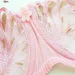 سوتین زنانه کارنا رز مدل گیپور کد 3388-11 رنگ صورتی روشن