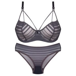 ست شورت و سوتین زنانه کارنا رز مدل فنردار کد 3389-22 رنگ طوسی