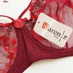 سوتین زنانه کارنا رز مدل گیپور کد 3388-5 رنگ زرشکی