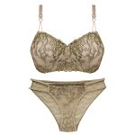 ست شورت و سوتین زنانه کارنا رز مدل فنردار کد 3389-5 رنگ قهوه ای