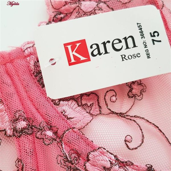 ست شورت و سوتین زنانه کارنا رز مدل گل بهاری کد 3389-10 رنگ صورتی تیره