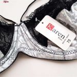 ست شورت و سوتین زنانه کارنا رز مدل فنردار کد 3392 رنگ نقره ای