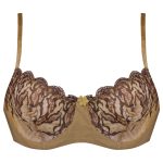 سوتین زنانه کارنا رز مدل گیپور کد 3388-8 رنگ قهوه ای