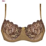 سوتین زنانه کارنا رز مدل گیپور کد 3388-8 رنگ قهوه ای