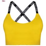 نیم تنه ورزشی زنانه فیتن فرخ زادی مدل 3684-111 رنگ زرد