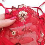 سوتین زنانه کارنا رز مدل گیپور کد 3388-1 رنگ قرمز