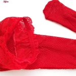 ست شورت و سوتین زنانه ماییلدا مدل 406-3684 رنگ قرمز به همراه جوراب