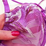 سوتین زنانه کارنا رز مدل گیپور کد 3388-3 رنگ بنفش