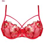 سوتین زنانه کارنا رز مدل گیپور کد 3388-1 رنگ قرمز