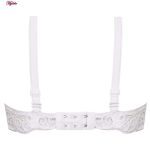 ست شورت و سوتین زنانه پانیذ مدل فنردار کد 9015 رنگ سفید