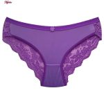 ست شورت و سوتین زنانه پانیذ مدل فنردار کد 9012 رنگ بنفش