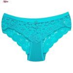 ست شورت و سوتین زنانه پانیذ مدل فنردار کد 9015 رنگ آبی فیروزه ای