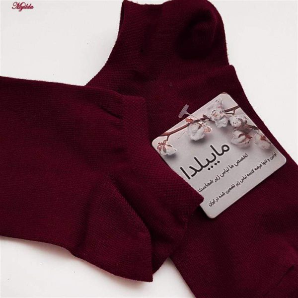 جوراب زنانه ماییلدا مدل 4212-18 رنگ زرشکی