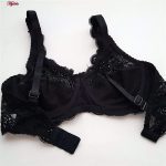 ست شورت و سوتین زنانه پانیذ مدل فنردار کد 9015 رنگ مشکی