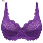 ست شورت و سوتین زنانه پانیذ مدل فنردار کد 9015 رنگ بنفش