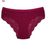 ست شورت و سوتین زنانه پانیذ مدل فنردار کد 9012 رنگ زرشکی