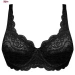 ست شورت و سوتین زنانه پانیذ مدل فنردار کد 9015 رنگ مشکی