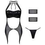 لباس خواب زنانه ماییلدا مدل 3684-3089 رنگ مشکی