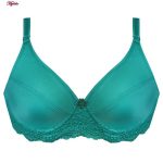 ست شورت و سوتین زنانه پانیذ مدل فنردار کد 9012 رنگ سبز