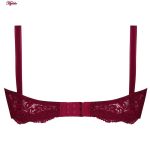 ست شورت و سوتین زنانه پانیذ مدل فنردار کد 9012 رنگ زرشکی