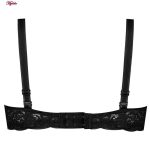 ست شورت و سوتین زنانه پانیذ مدل فنردار کد 9015 رنگ مشکی