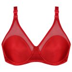 سوتین زنانه پانیذ مدل فنردار کد 22200 رنگ قرمز