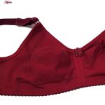 سوتین زنانه پانیذ مدل بدون فنر نخی کد 3171 رنگ زرشکی