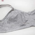 سوتین زنانه پانیذ مدل بدون فنر نخی کد 3171 رنگ خاکستری روشن