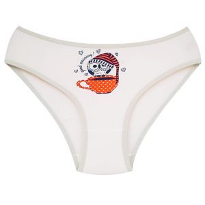 شورت زنانه کوزا مدل پنبه ای جغد خوابالو کد 4294-8 رنگ سفید