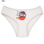 شورت زنانه کوزا مدل پنبه ای جغد خوابالو کد 4294-8 رنگ سفید