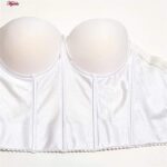 گن زنانه مدل دکلته فنردار کد 4290 رنگ سفید