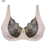 ست شورت و سوتین زنانه پانیذ مدل فنردار کد 9026 رنگ کرم