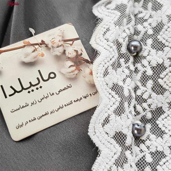 لباس خواب زنانه ماییلدا مدل ساتن کد 3685-2034 به همراه چشم بند