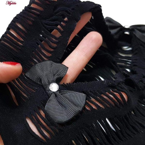 لباس خواب زنانه ماییلدا مدل فانتزی کد 3684-L185 رنگ مشکی