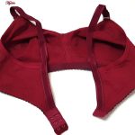 سوتین زنانه پانیذ مدل بدون فنر نخی کد 3171 رنگ زرشکی