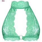 ست شورت و سوتین زنانه پانیذ مدل بدون فنر بندی کد 9035 رنگ سبز روشن