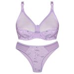 ست شورت و سوتین زنانه پانیذ مدل فنردار کد 9046 رنگ بنفش