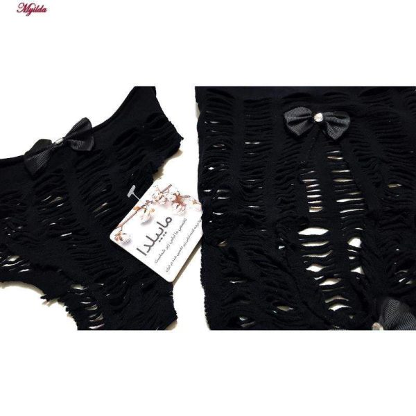 لباس خواب زنانه ماییلدا مدل فانتزی کد 3684-L185 رنگ مشکی