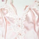 لباس خواب زنانه ماییلدا مدل ساتن کد 3685-2035 رنگ صورتی به همراه چشم بند