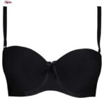 سوتین زنانه مدل دکلته فنردار کد 4288 رنگ مشکی