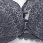 ست شورت و سوتین زنانه ماییلدا مدل پوش آپ فنردار کد 4282-7107 رنگ خاکستری تیره