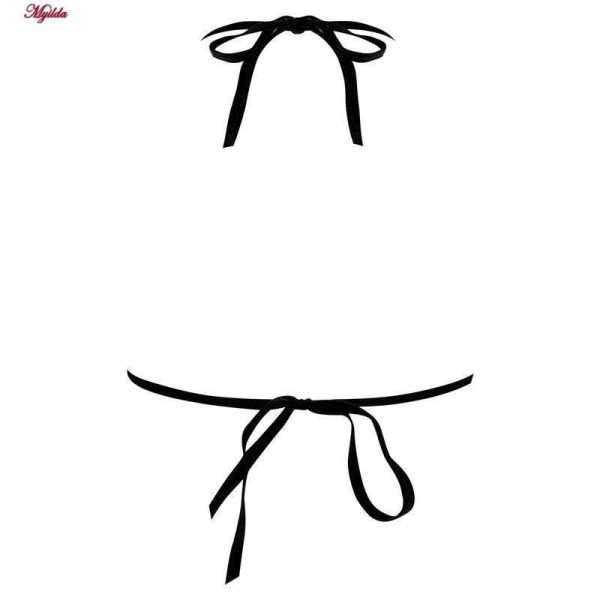 ست شورت و سوتین زنانه پانیذ مدل بندی گیپوری کد 9043 رنگ مشکی