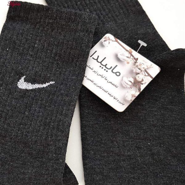 جوراب ساق بلند مردانه ماییلدا مدل 4236 رنگ خاکستری تیره