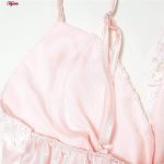 لباس خواب زنانه ماییلدا مدل ساتن کد 3685-2035 رنگ صورتی به همراه چشم بند