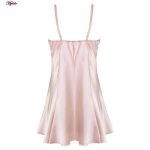 لباس خواب زنانه ماییلدا مدل ساتن کد 3685-2035 رنگ صورتی به همراه چشم بند