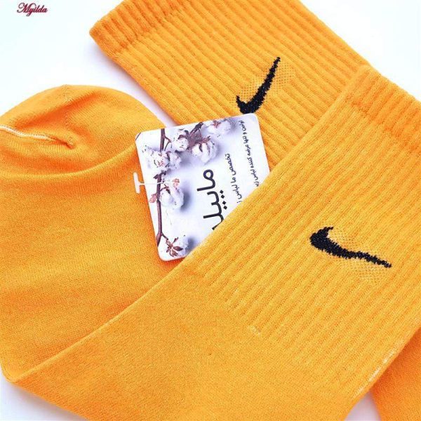 جوراب ساق بلند مردانه ماییلدا مدل 4236 رنگ زرد