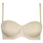 سوتین زنانه مدل دکلته فنردار کد 4288 رنگ کرم