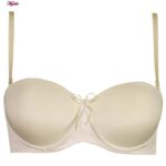 سوتین زنانه مدل دکلته فنردار کد 4288 رنگ کرم