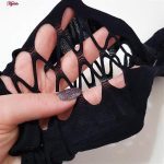 جوراب شلواری زنانه ماییلدا مدل فانتزی کد 3684-KW116 رنگ مشکی